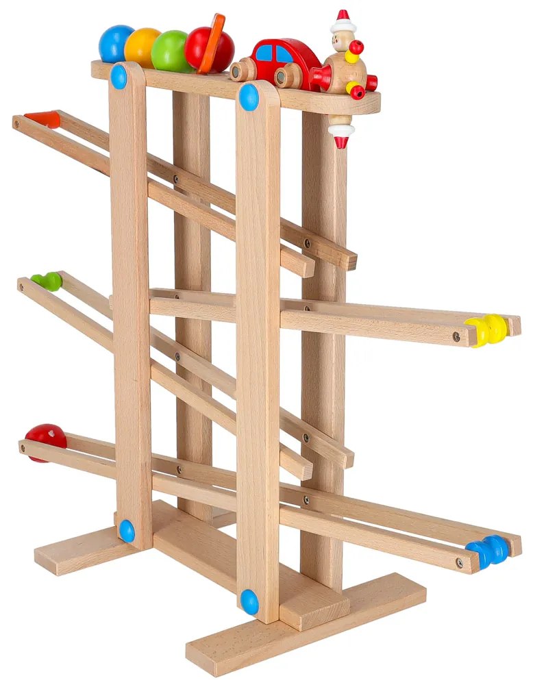 Drevená Montessori guľôčková dráha XXL KIK