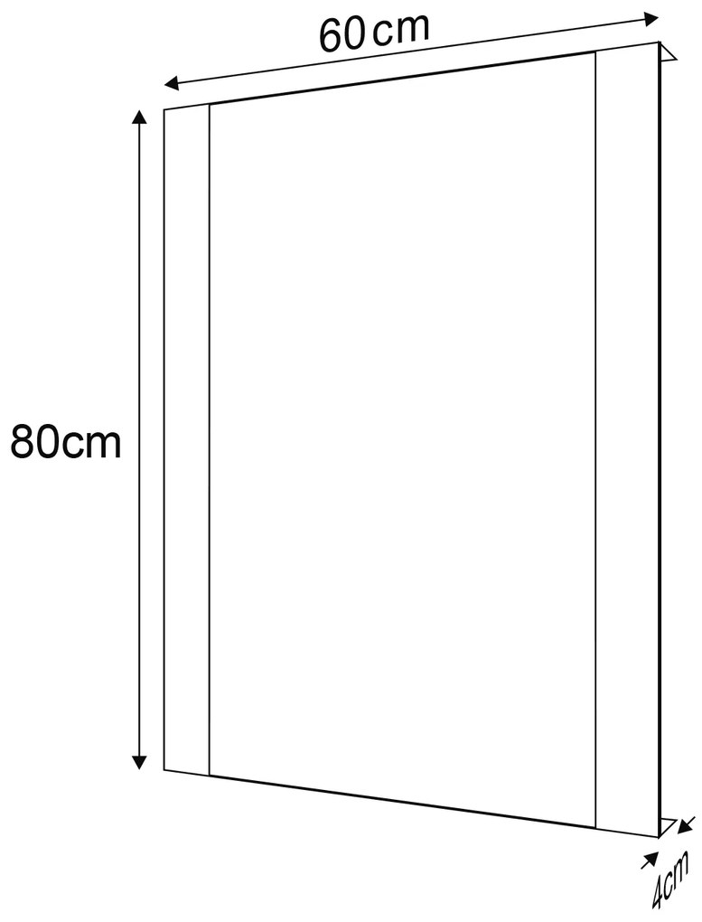 Sapho Sapho, DURANGO zrkadlo s LED osvetlením 60x80cm, bezdotykový sensor, DG060