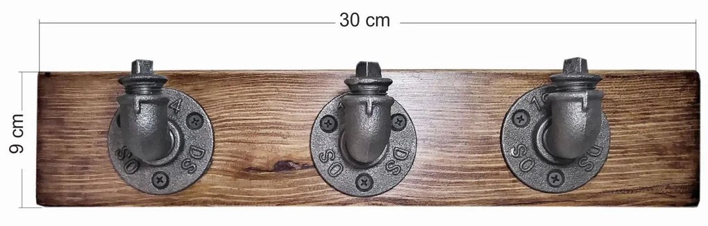 Vešiakový panel Nenanu 8 (orech + čierna). Akcia -19%. Vlastná spoľahlivá doprava až k Vám domov. 1094487
