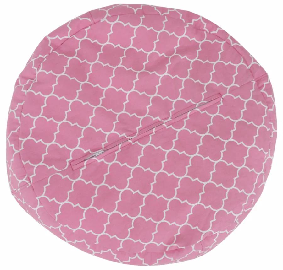 Sedací vak GOMBY — 60x50, látka, viac farieb ružový