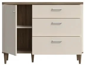 Komoda s zásuvkami VIRO hnedá/béžová