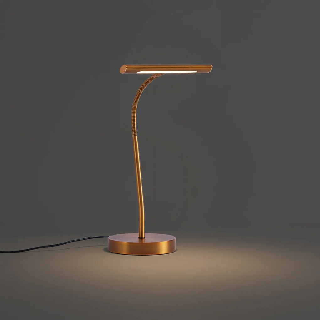 Stolná lampa v štýle Art Deco bronzová vrátane LED - Tableau