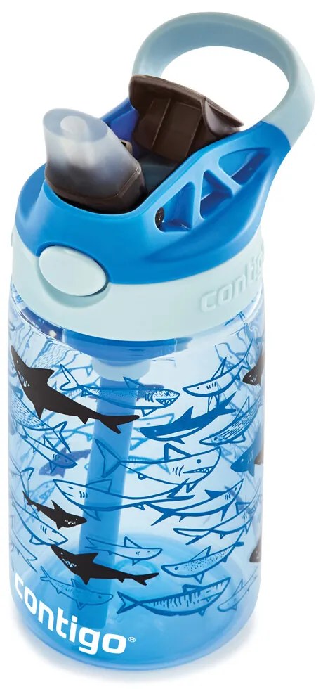 Contigo Detská fľaša Easy Clean 420 ml Blue Sharks