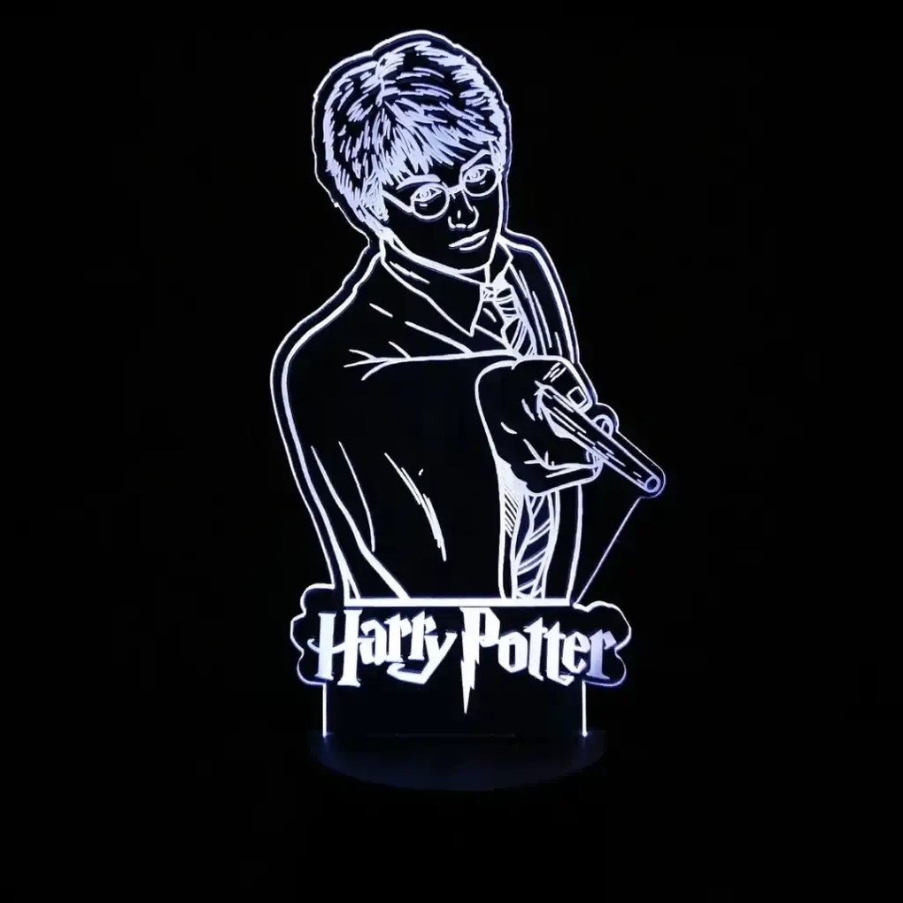 3Dmix 3DL-CLK054 – 3D LED nočná lampa - Harry Potter (Hodiny s budíkom)