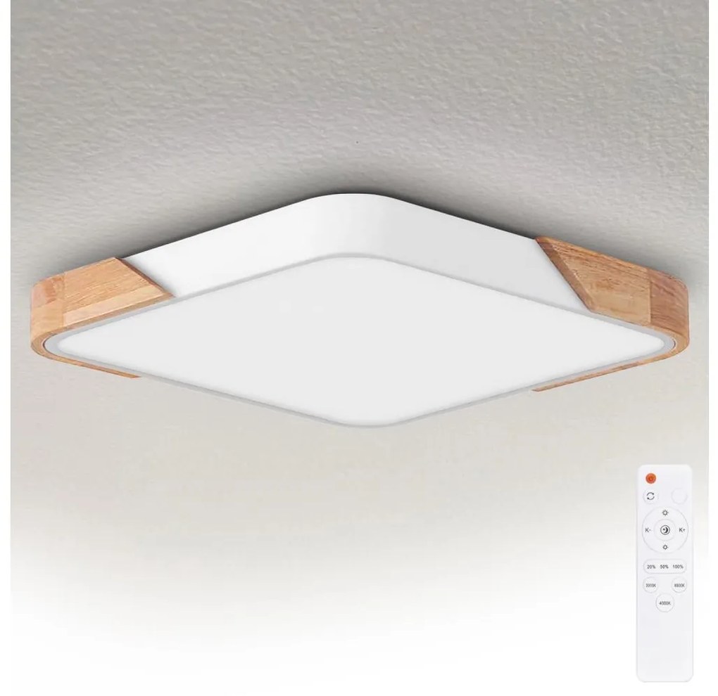 Brilagi - stmievateľné LED svietidlo PILANA LED/60W/230V dub/biela 56x56 cm + DO