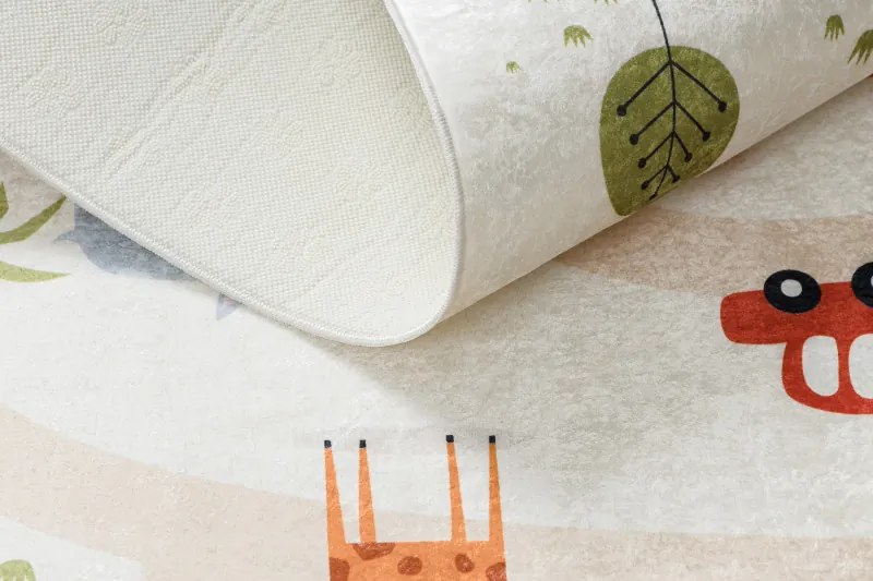 Dywany Łuszczów, Detský kusový koberec Bambino 1165 Zoo, 140x190, viacfarebná, detská izba