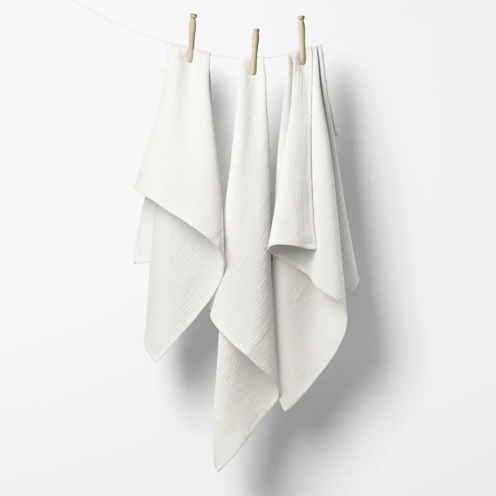 Biante Mušelínová plienka/dečka Nature MSN-049 Biela - ZVÝHODNENÁ SADA 3 KS 70x70 cm - Sada 3 ks