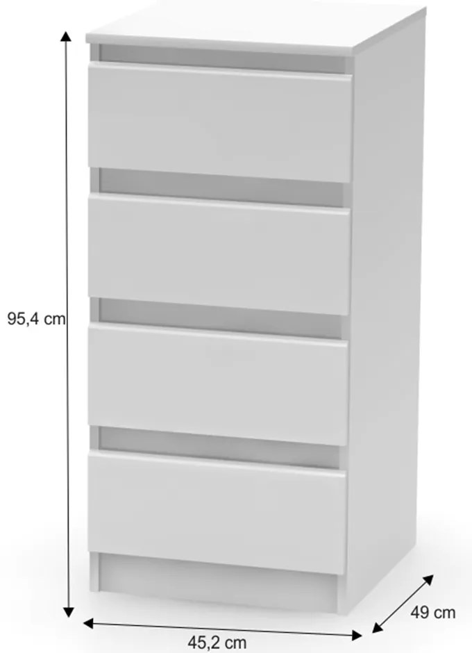 HANY NEW 009 komoda, biela