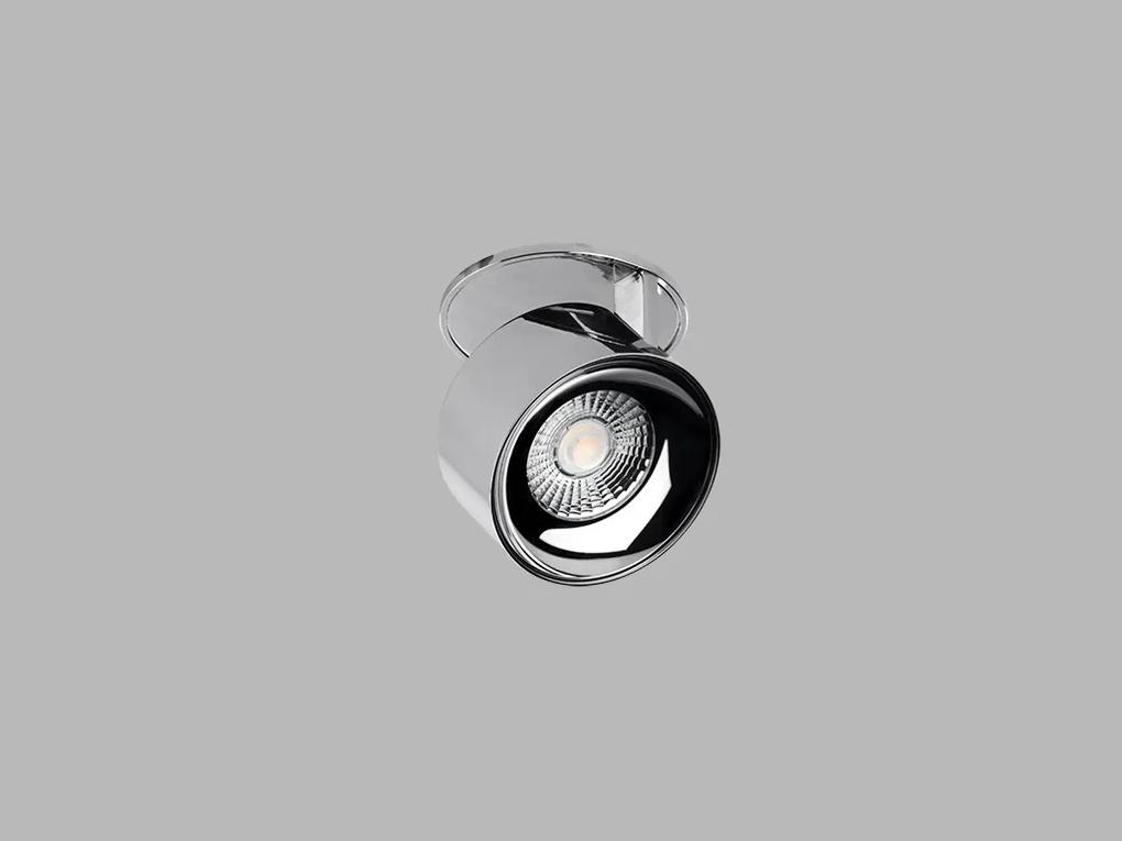 LED2 Zápustné flexibilné LED osvetlenie KLIP, 11W, teplá biela, okrúhle, chrómované