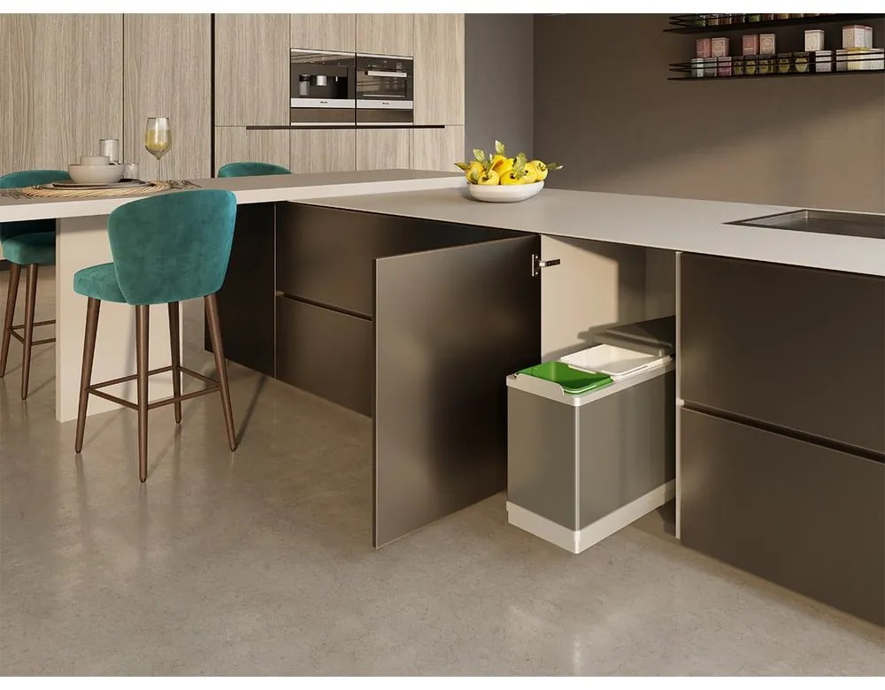 Plastový odpadkový kôš na triedený odpad/vstavaný 16 + 10 l Tower - Elletipi