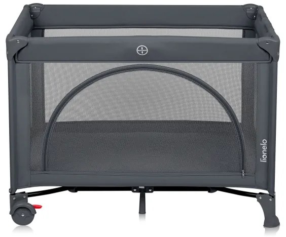 Lionelo - Cestovná postieľka LAURA Grey Concrete