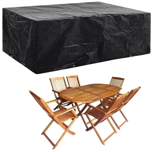 vidaXL Obal na záhradný nábytok s 8 očkami 242x162x100 cm-