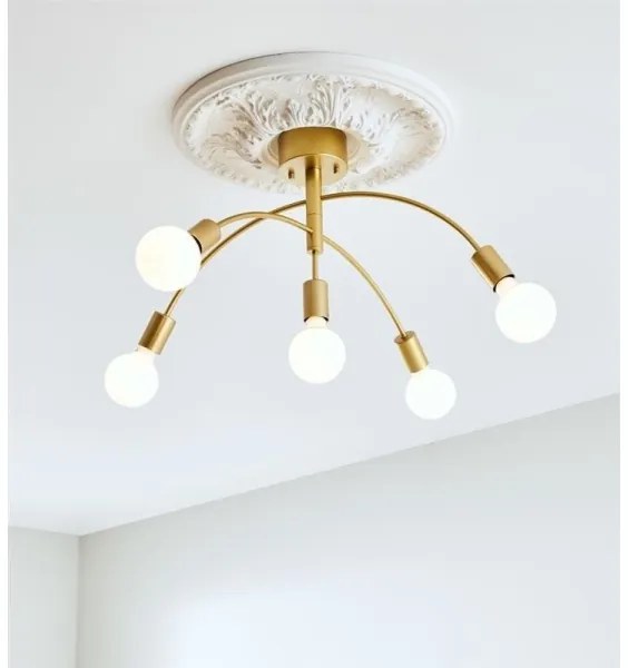 Markslöjd 108285 - Prisadený luster CYGNUS 5xE27/40W/230V zlatá