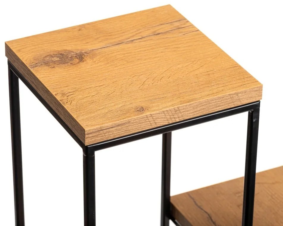 DekorStyle Stojan na kvety Quattro 110 cm čierny