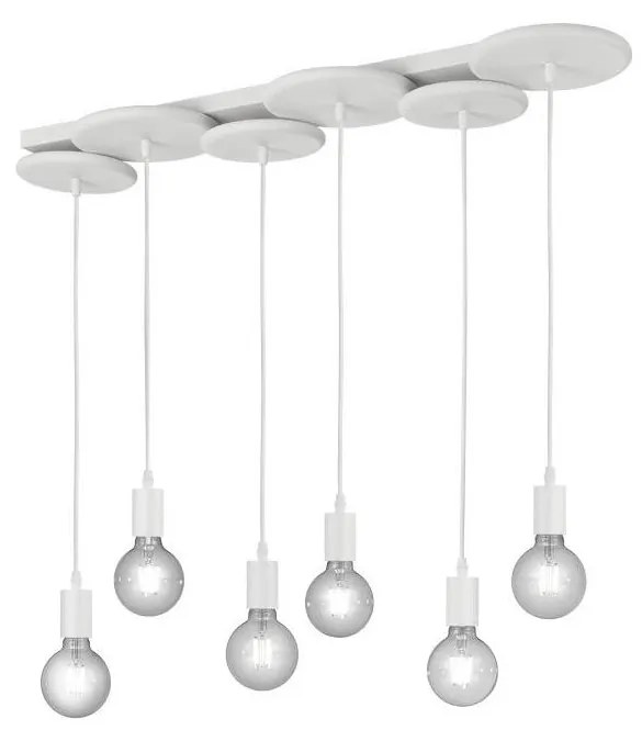 Trio - Luster na lanku DISCUS 6xE27/28W/230V biela