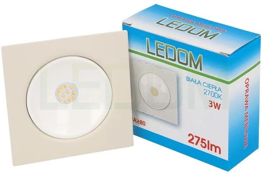 LED line® Nábytkové bodové svietidlo - biela - 3W 12V DC - teplá biela