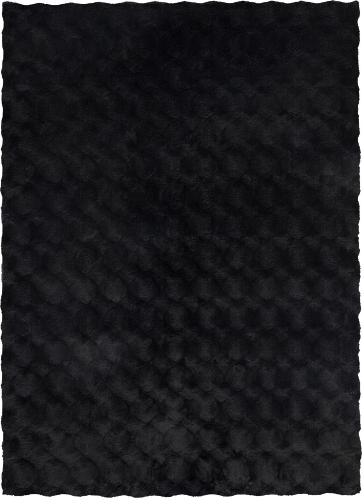 Obsession, Kusový koberec Diamond Cut 800 Anthrazit, 80x150, čierna, obývacia izba