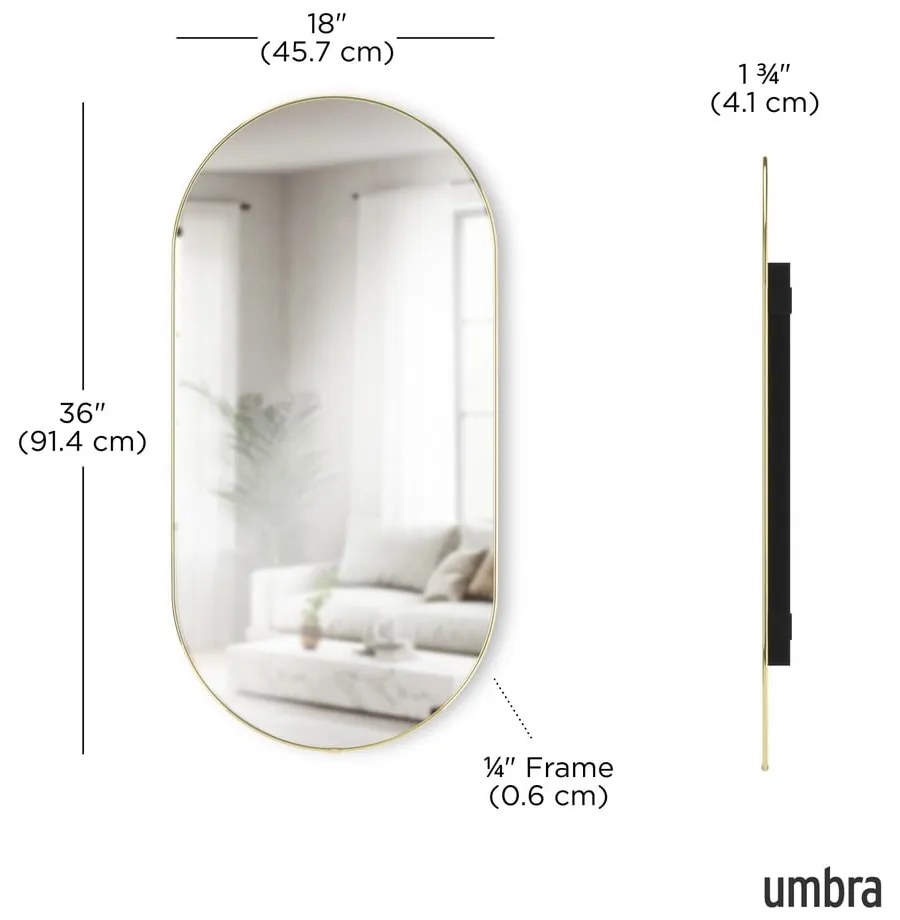 Nástenné zrkadlo 46x91 cm Hubba – Umbra