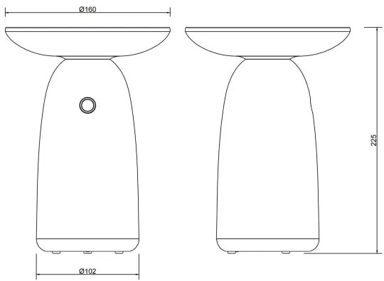 Globo 36625S - LED Stmievateľná solárna dotyková lampa LED/10W/3,7V IP54 čierna