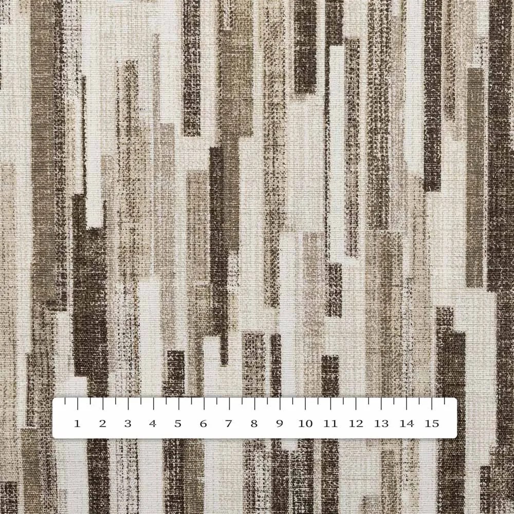 Biante Dekoračný behúň na stôl Leona LN-176 Hnedo-béžové pásiky 45x160 cm