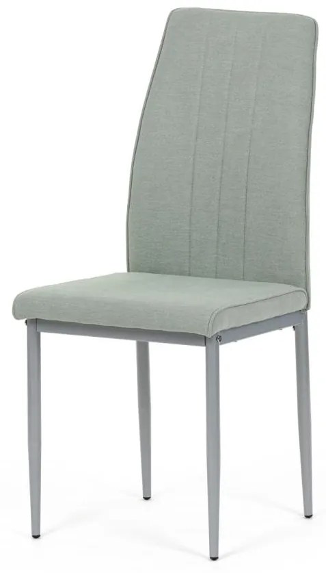 Židle jídelní DCL-379 GRN2, zelená látka, šedé kovové nohy