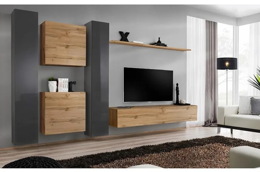 Obývacia stena Switch VI Grafit/Wotan