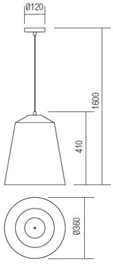 Redo 01-1104 - Luster na lanku AYLA 1xE27/42W/230V pr. 36 cm zlatá