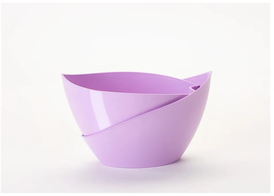 Pastelovofialový samozavlažovací kvetináč Plastia Doppio