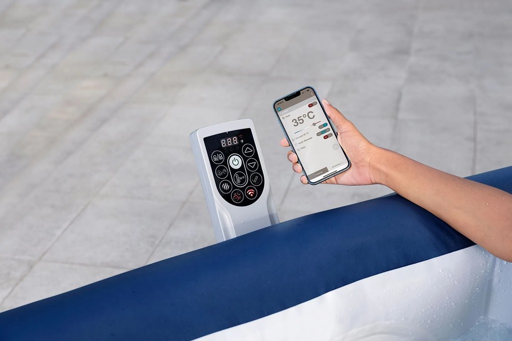BESTWAY Lay-Z-Spa Hawaii EnergySense Smart AirJet Vírivka, 180 x 180 x 71 cm, 6 osôb 6001H