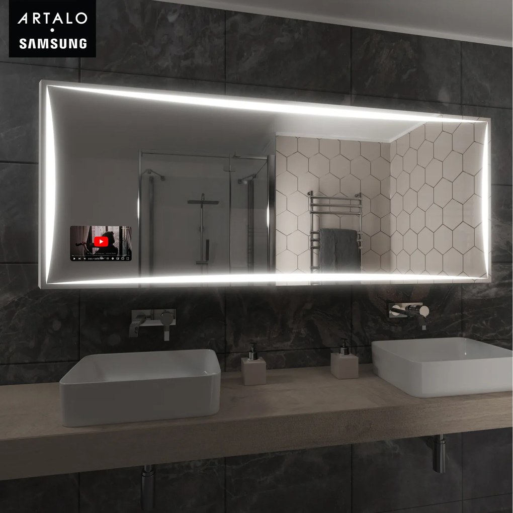 SMART Zrkadlo do kúpeľne s LED osvetlením M5 premium + Samsung SmartPanel