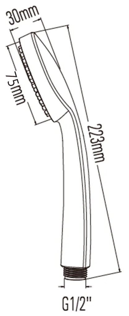 Sapho Sapho, Ručná sprcha, priemer 75mm, ABS/chróm, 1204-42