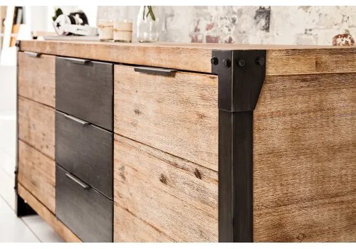 Komoda 36771 180cm Drevo Acacia  - Komfort-nábytok