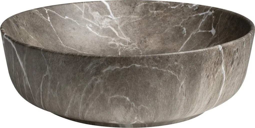 Sapho Sapho, RONDEA keramické umývadlo na dosku priemer 41cm, breccia mramor, AR445BM