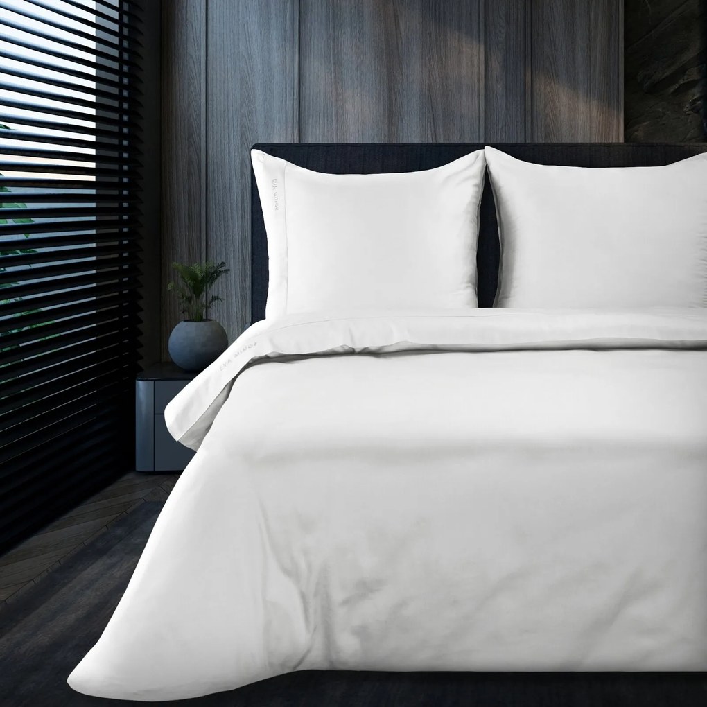 MAKOSATÉNOVÉ OBLIEČKY EVA MINGE ELEGANT1A 200X220 CM, 2 KS 70X80 CM BIELE