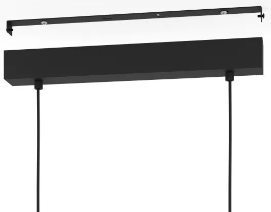 Eglo 390046 - Luster na lanku UPANEMA 3xE27/28W/230V čierna