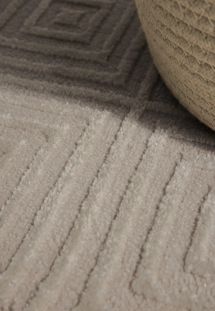 Kusový koberec Perles 106184 White Cream z kolekcie Elle, 200x280, béžová, obývacia izba, ELLE Decoration