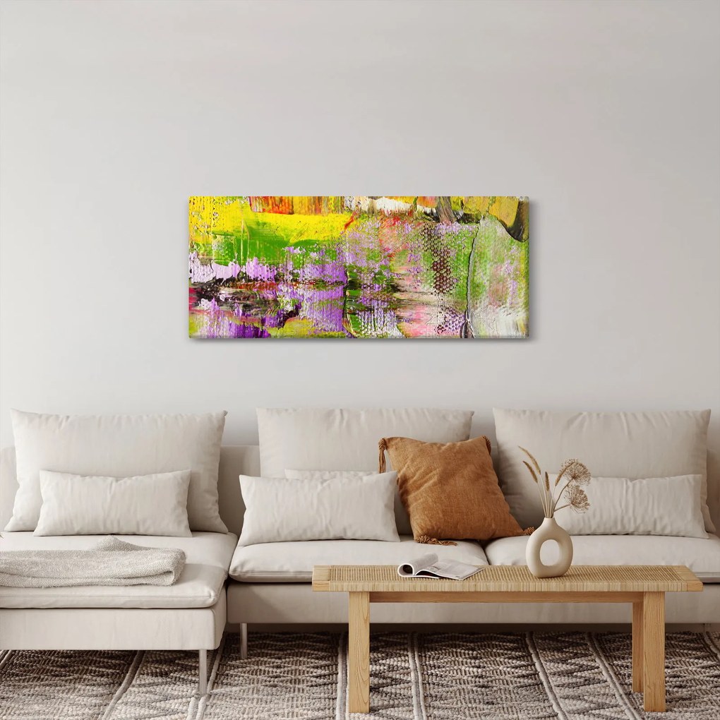 Obraz abstrakcie - maľba (120x50 cm)