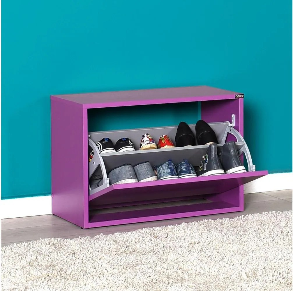 Botník (skrinka na topánky) Tosina 1 (fialová). Akcia -13%. Vlastná spoľahlivá doprava až k Vám domov. 1094533