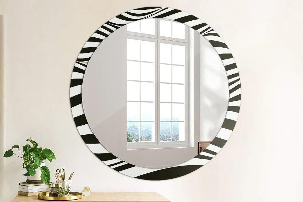 Okrúhle ozdobné zrkadlo Abstraktná vlna fi 100 cm