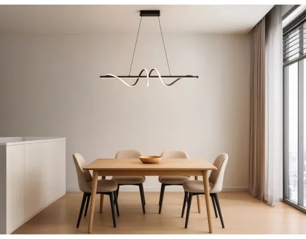 Stmievateľný LED luster na lanku LED/50W/230V 3000-6500K 100 cm + diaľkové ovládanie