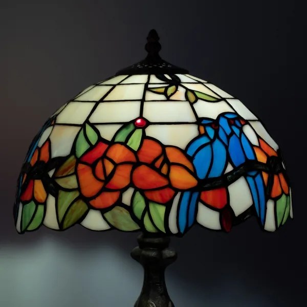 Brilagi - Tiffany vitrážová stolová lampa JUNGLE 1xE27/60W/230V