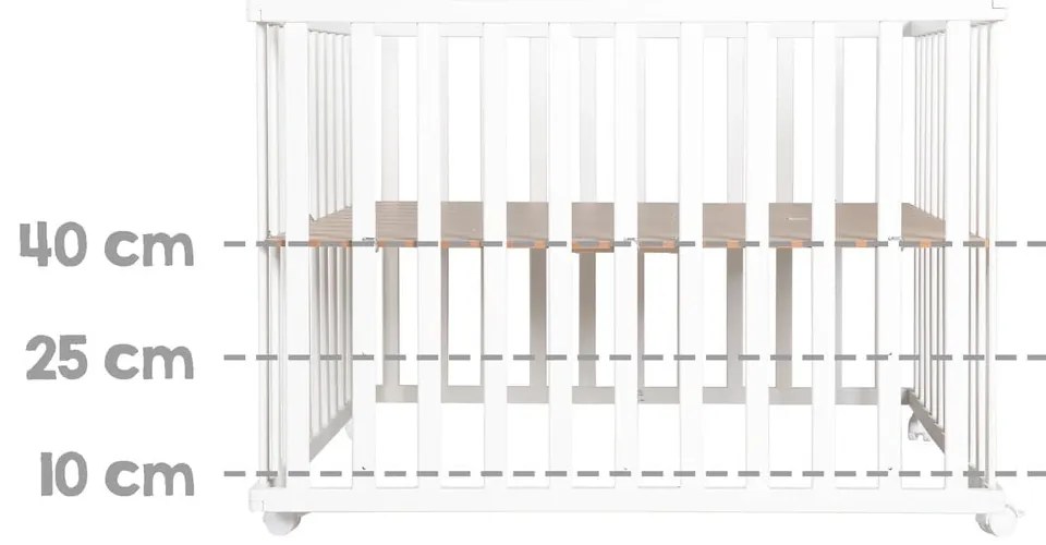 Biela detská ohrádka 100x100 cm Little stars – Roba