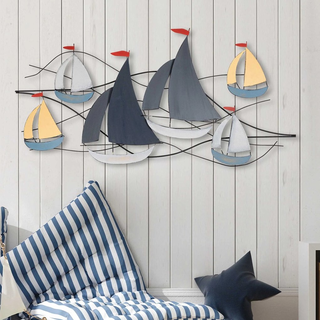 Nástěnná kovová dekorace Hizir vícebarevná