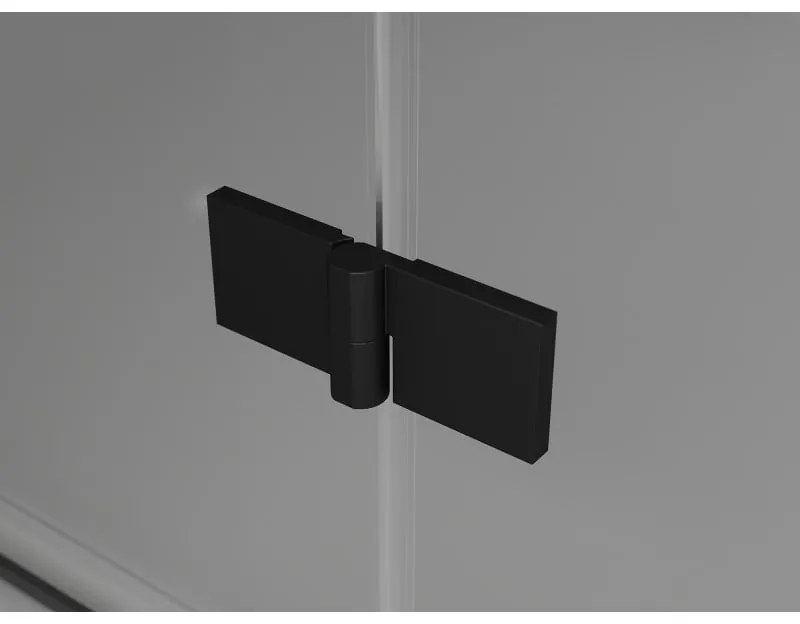 Mexen Mist H T, sprchový kút s výklopnými dverami ľavý 70 x 70 cm, číre sklo, čierna, 8A5T-070-070-70-00-L