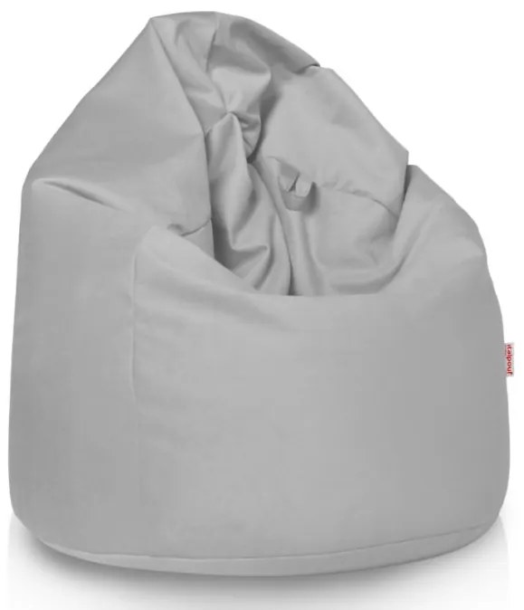 Plyšový sedací vak SAKO svetlosivý