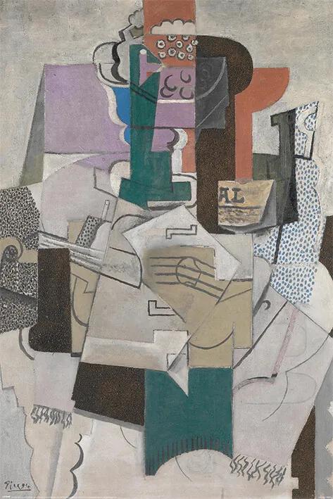 Plagát, Obraz - Picasso - Fruit Dish, Bottle and Violin, (61 x 91.5 cm)
