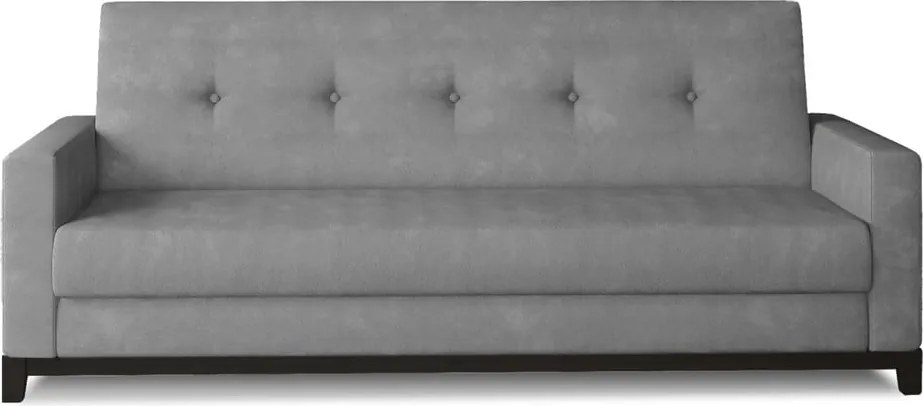 Svetlosivá zamatová rozkladacia/s úložným priestorom pohovka 216 cm Selene – ELTAP