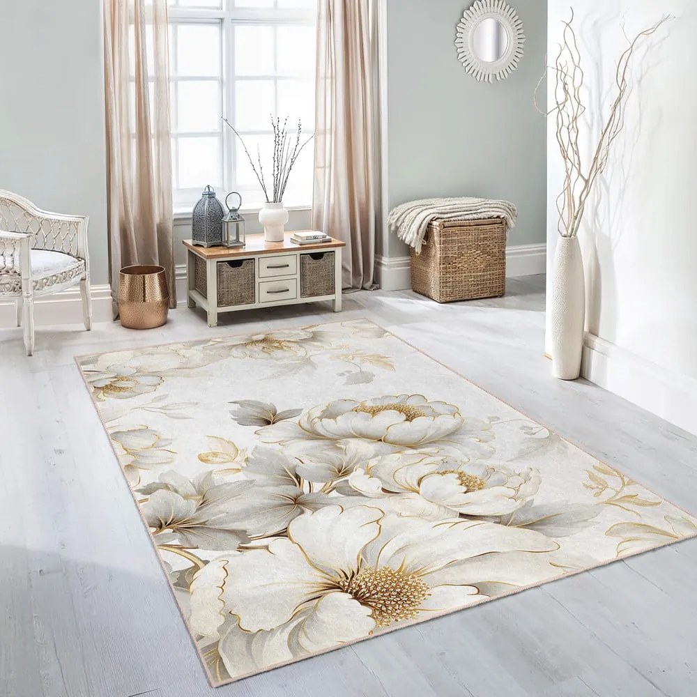 Krémový prateľný koberec 120x180 cm Soft and Gentle – Mila Home