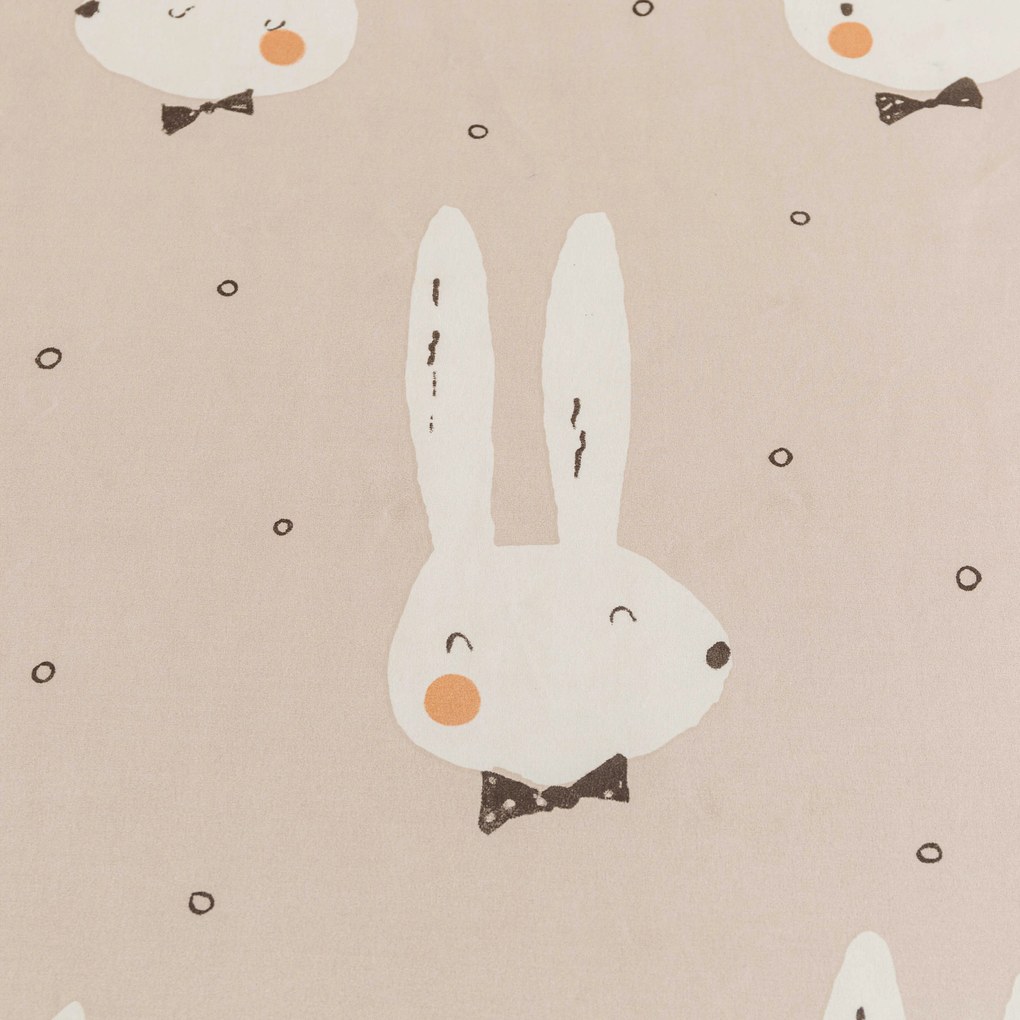 Plachta z mikrovlákna 140x240 cm a povlak na vankúš 50x70 cm WHITE RABBIT, béžové