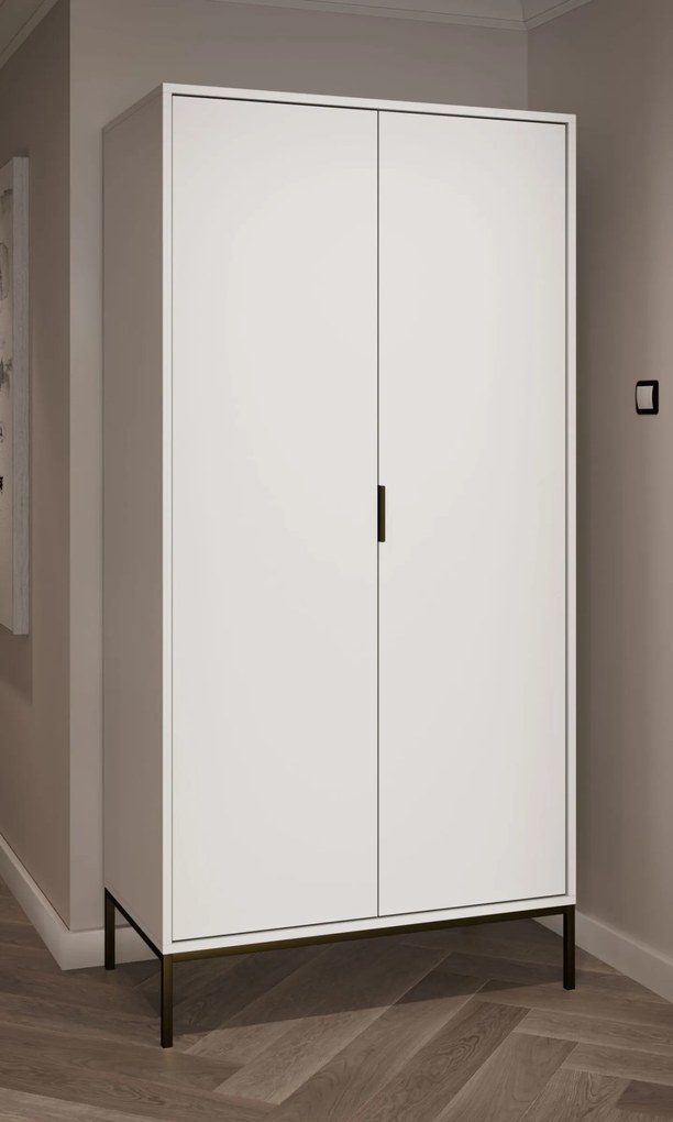 Šatníková skriňa Austin 100 cm biela/čierna